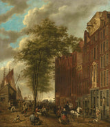 威廉-彼得-霍文納爾-1835-slijpsteenmarkt-磨石市場-阿姆斯特丹藝術印刷品美術複製品牆藝術 id-ae7kttcob