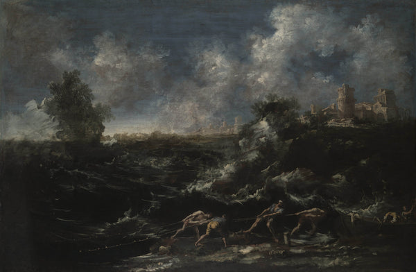 antonio-francesco-peruzzini-1718-seascape-with-fisherman-pulling-out-nets-art-print-fine-art-reproduction-wall-art-id-ae8ecx0ln