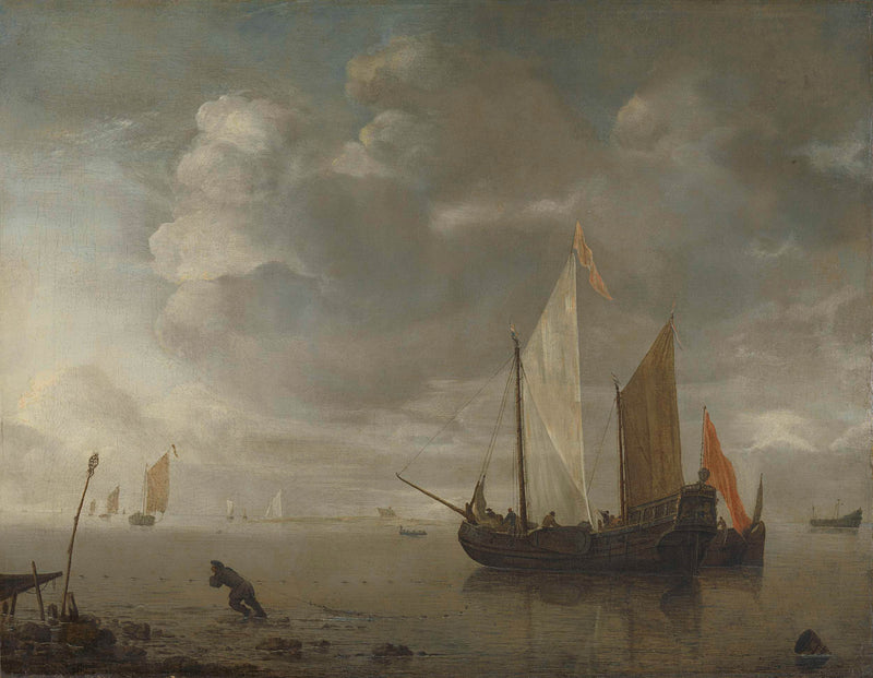 hendrick-jacobsz-dubbels-1650-calm-sea-a-dead-calm-art-print-fine-art-reproduction-wall-art-id-ae8nkjicz