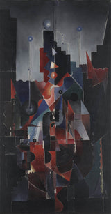 paul-gaulois-1925-bygging-i-blue-art-print-fine-art-gjengivelse-vegg-art-id-ae907vfav