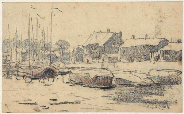 adolf-le-comte-1860-haventje-art-print-fine-art-reproduction-wall-art-id-ae90olh9k