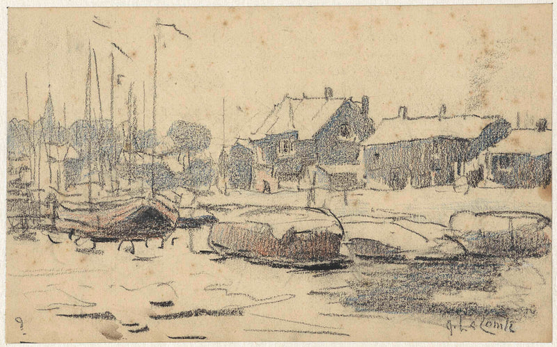 adolf-le-comte-1860-haventje-art-print-fine-art-reproduction-wall-art-id-ae90olh9k