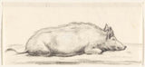 jean-bernard-1775-liggend varken-rechts-kunstprint-fine-art-reproductie-muurkunst-id-ae9u14yei