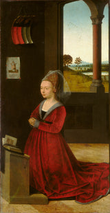 петрус-цхристус-1455-портрет-жене-донатора-уметност-штампа-ликовна-репродукција-зид-уметност-ид-аеб1рбкдм