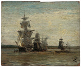 felix-ziem-1850-frigates-art-print-incə-art-reproduksiya-divar-art