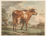 jacob-cats-1783-red-holstein-vaca-em-uma-paisagem-impressão-de-arte-reprodução-de-belas-artes-arte-de-parede-id-aecgt8t8x