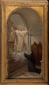 jules-joseph-dauban-1870-schets-voor-de-kerk-van-saint-louis-en-lile-visie-van-st-mary-alacocque-art-print-fine-art-reproductie-muurkunst