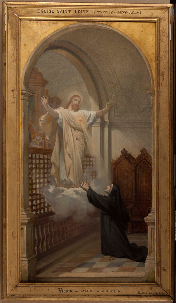jules-joseph-dauban-1870-sketch-for-the-church-of-saint-louis-en-lile-vision-of-st-mary-alacocque-art-print-fine-art-reproduction-wall-art