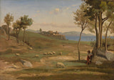 jean-baptiste-camille-corot-1838-włoski-krajobraz-artystyczny-odbitka-dzieła-sztuki-reprodukcja-ścienna-sztuka-id-aedksc824