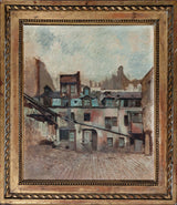 ладислас-лоери-1896-гостионица-двориште-уметност-бели-коња-штампа-ликовна-уметност-репродукција-уметност на зиду