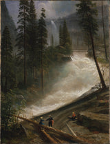 阿尔伯特·比尔施塔特1872年，内华达州落下优胜美地艺术印刷品精美的艺术复制品墙壁艺术ID aef4nuwgg