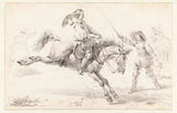 непознато-1630-јахач-на-коњу-који-удара-назад-и-три-друга-уметност-штампа-фине-уметничке-репродукције-зидне-уметности-ид-аефсдфк39