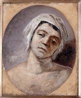 Јацкуес-Лоуис-Давид-1794-Ассассинатед-Марат-Арт-принт-фине-арт-репродукција-зид-уметност