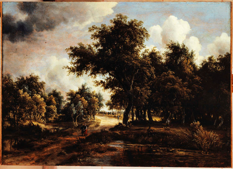meindert-hobbema-1658-the-path-in-the-forest-art-print-fine-art-reproduction-wall-art