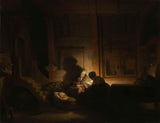 未知-1642-神聖家族-夜間-藝術印刷-精美藝術-複製品-牆藝術-id-aeho16wxt