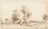 gerbrand-van-den-eeckhout-1662-paesaggio-di-dune-con-alberi-stampa-d'arte-riproduzione-d'arte-wall-art-id-aehuecnir