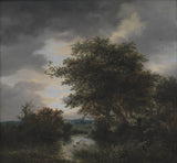 jacob-van-ruisdael-1682-carvalhos-por-um-lago-impressão-arte-impressão-reprodução-de-belas-artes-arte-de-parede-id-aej1dwcqu
