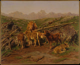 罗莎·邦赫尔1879年-断奶犊牛艺术印刷精美的艺术复制品墙壁艺术id-aej7gfhk5