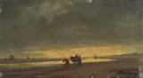 hermann-mevius-1852-nizozemska-morska obala-med-oseko-umetniški-tisk-lepe-umetniške-reprodukcije-stenska-umetnost-id-aejac7w5q