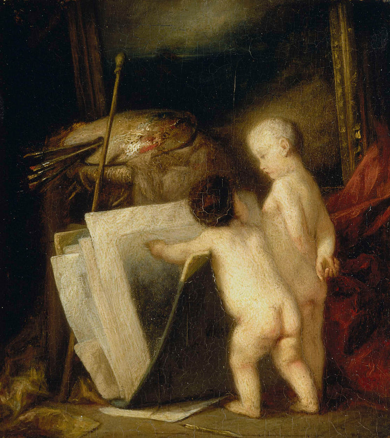 hippolyte-michaud-1840-the-small-art-lovers-art-print-fine-art-reproduction-wall-art-id-aejkynycs