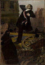 jean-paul-laurens-1902-death-baudin-art-print-reprodukcja-dzieł sztuki-sztuka-ścienna