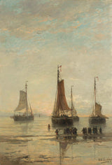 hendrik-willem-mesdag-1860-bateaux-à-arc-de-bluff-scheveningen-au-ancre-art-print-fine-art-reproduction-wall-art-id-aekl4v29p