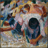 翁貝托-博喬尼-1914-街道攤舖機藝術印刷美術複製品牆藝術 id-aekxw7hd2
