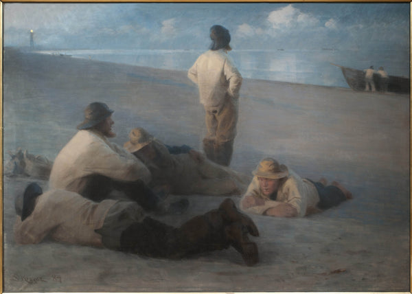peder-severin-kroyer-1884-summer-evening-on-the-beach-at-skagen-art-print-fine-art-reproduction-wall-art-id-aellvi5bw