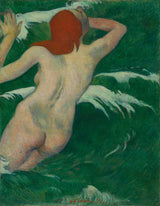 保羅高更-1889-波浪中的丹斯萊瓦格藝術印刷藝術複製品牆藝術 ID-aelmb8in2