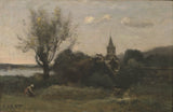 Jean-Baptiste-Camille-Corot-ennery-near-Auvers-art-print-fine-art-reprodukcija-zid-umjetnost-id-aem08ldpo