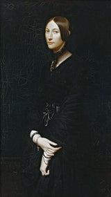 維克多·路易斯·莫特茲-1842-朱莉·莫特茲的肖像-藝術印刷品-精美藝術-複製品-牆壁藝術