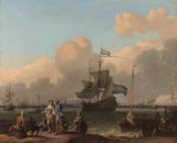 魯道夫·巴庫森-1680-阿姆斯特丹的 y-與護衛艦 ploeg-藝術印刷品美術複製品牆藝術 id-aen6domp8