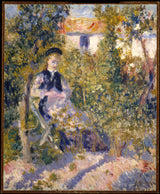 奥古斯特·雷诺阿1876妮妮在花园里妮妮·洛佩兹艺术印刷精美的艺术复制品墙艺术id aenaq78w4