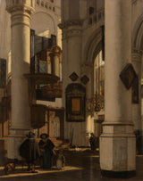 伊曼紐爾·德維特-1669-新教哥德式教堂內部，帶有藝術印刷精美藝術複製品牆壁藝術 id-aenkvpcs2