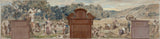francois-lafon-1886-esboço-para-o-salão-da-prefeitura-de-pantin-colheita-colheita-arte-impressão-de-belas-artes-reprodução-arte-de-parede