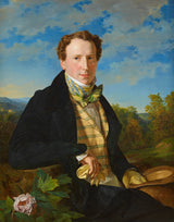 ferdinand-georg-waldmuller-1828-auto-retrato-em-uma-idade-jovem-impressão de arte-reprodução de belas artes-arte-de-parede-id-aeohv60u9