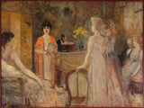 henri-gervex-1910-a-teisipäeva õhtul-madeleine-lemaire-kunstitrükk-peen-kunsti-reproduktsioon-seinakunst