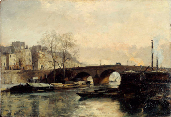paul-schaan-1886-marie-bridge-seen-from-quai-des-celestins-art-print-fine-art-reproduction-wall-art
