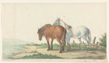 jean-bernard-1802-un-cheval-marron-et-blanc-sur-une-route-a-cote-d'une-clôture-art-print-reproduction-fine-art-wall-art-id-aeq5akjj5