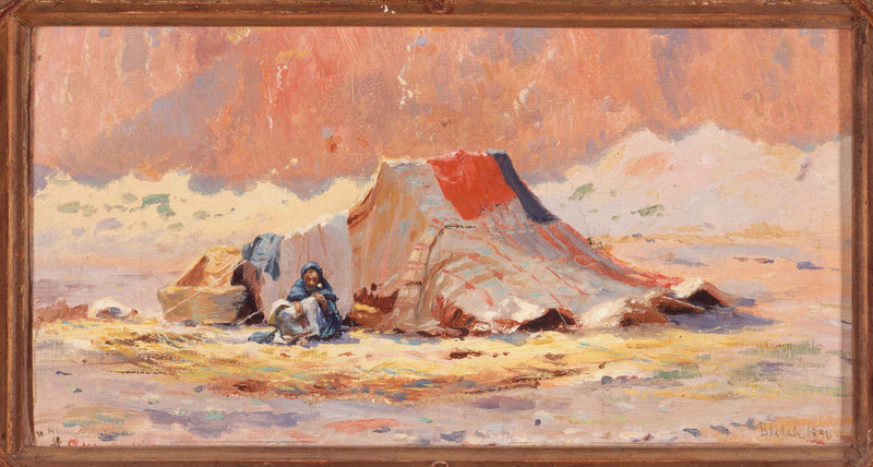 henry-brokman-1890-arabic-tent-in-the-desert-blidah-art-print-fine-art-reproduction-wall-art