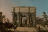 canaletto 1742与竞技场艺术的君士坦丁拱门的视图打印精细艺术复制墙艺术id aeqo2zs0c