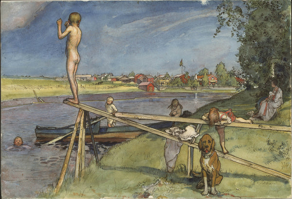 carl-larsson-a-pleasant-bathing-place-from-a-home-26-watercolours-art-print-fine-art-reproduction-wall-art-id-aetboeysi