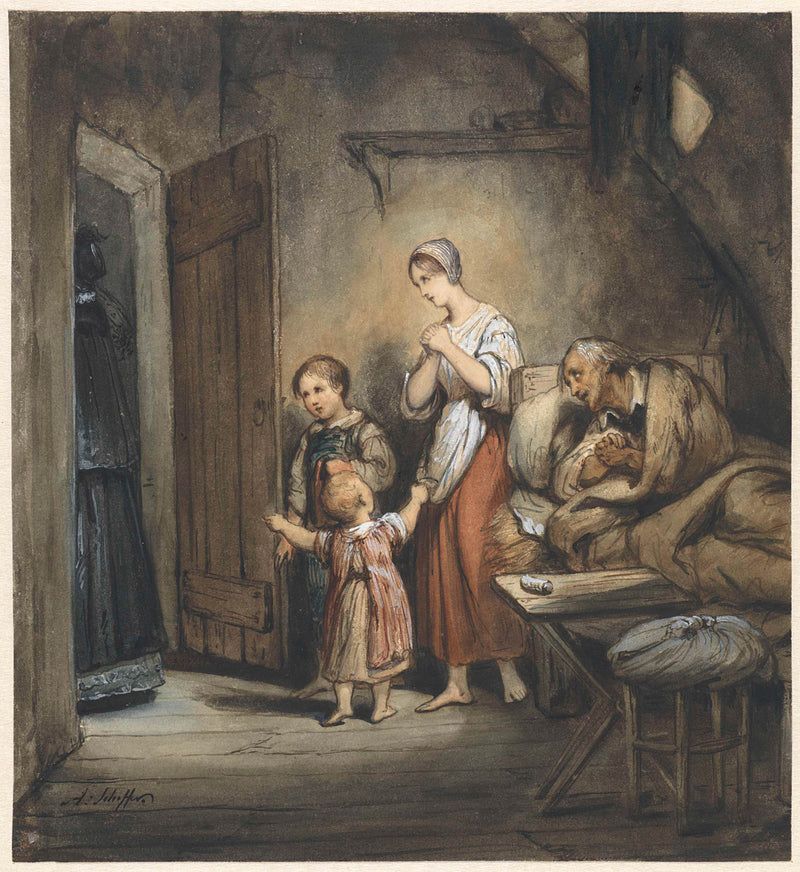 ary-scheffer-1805-sick-man-in-bed-beside-him-with-a-wife-and-two-children-art-print-fine-art-reproduction-wall-art-id-aevag3gt2