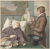 warner-horstink-1754-zdravnik-obiskuje-bolno-staro-žensko-v-postelji-umetniški-tisk-fine-umetniške reprodukcije-stenska-umetnost-id-aevesefx0