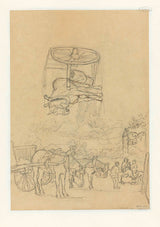jozef-israels-1834-studieblad-met-paarden-ingespannen-kunstprint-fine-art-reproductie-muurkunst-id-aevnu10nv