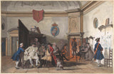 cornelis-troost-1748等待本地人玩纸牌和吸烟官员们艺术印刷精美的艺术复制品墙艺术id aevwhf8pl