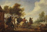 adam-frans-van-der-meulen-a-cavalry-entagement-art-print-fine-art-reproduction-wall-art-id-aevwke094
