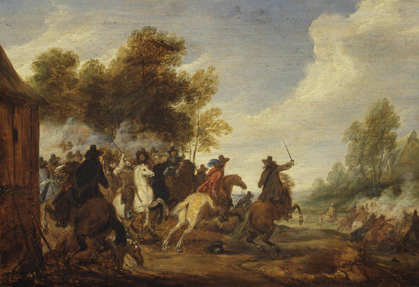 adam-frans-van-der-meulen-a-cavalry-engagement-art-print-fine-art-reproduction-wall-art-id-aevwke094