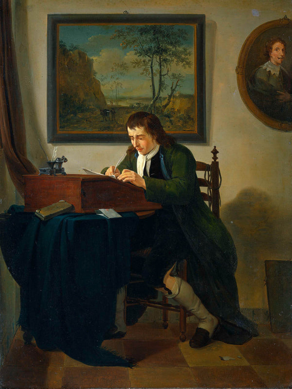 jan-ekels-ii-1784-a-man-writing-at-his-desk-art-print-fine-art-reproduction-wall-art-id-aex1gevo5