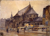 a-lesbroussart-1902-a-abside-de-saint-martin-des-champs-igreja-arte-impressão-de-belas-artes-reprodução-arte de parede